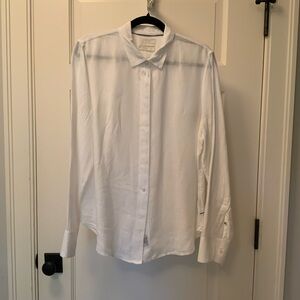 J. Crew Women's Classic White Baird McNutt Irish Linen Shirt